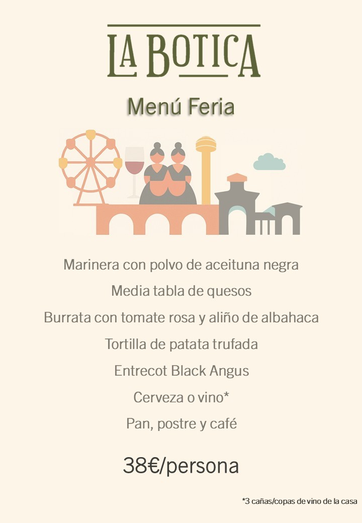 Menú 38€ para 4 personas.